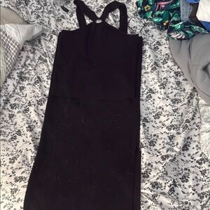 LOFT Black Spaghetti Strap Sundress Cocktail